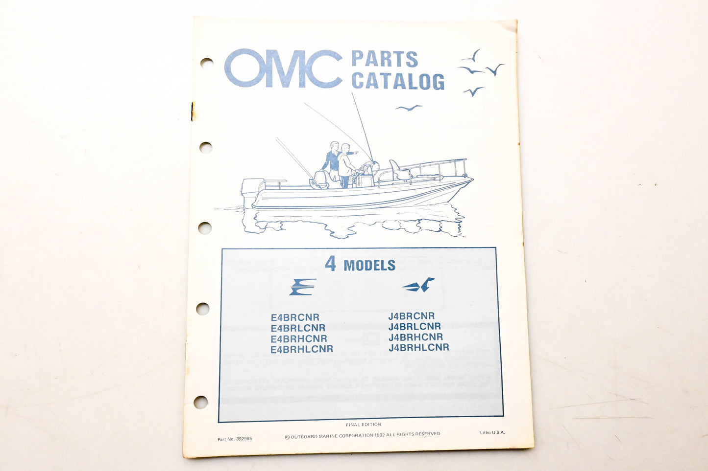 OMC 392985 Parts Catalog 4 Models