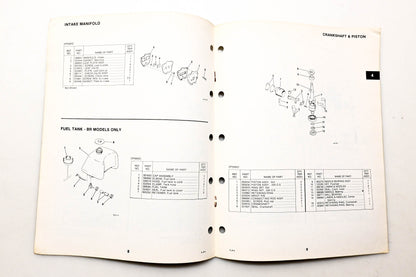 OMC 392985 Parts Catalog 4 Models