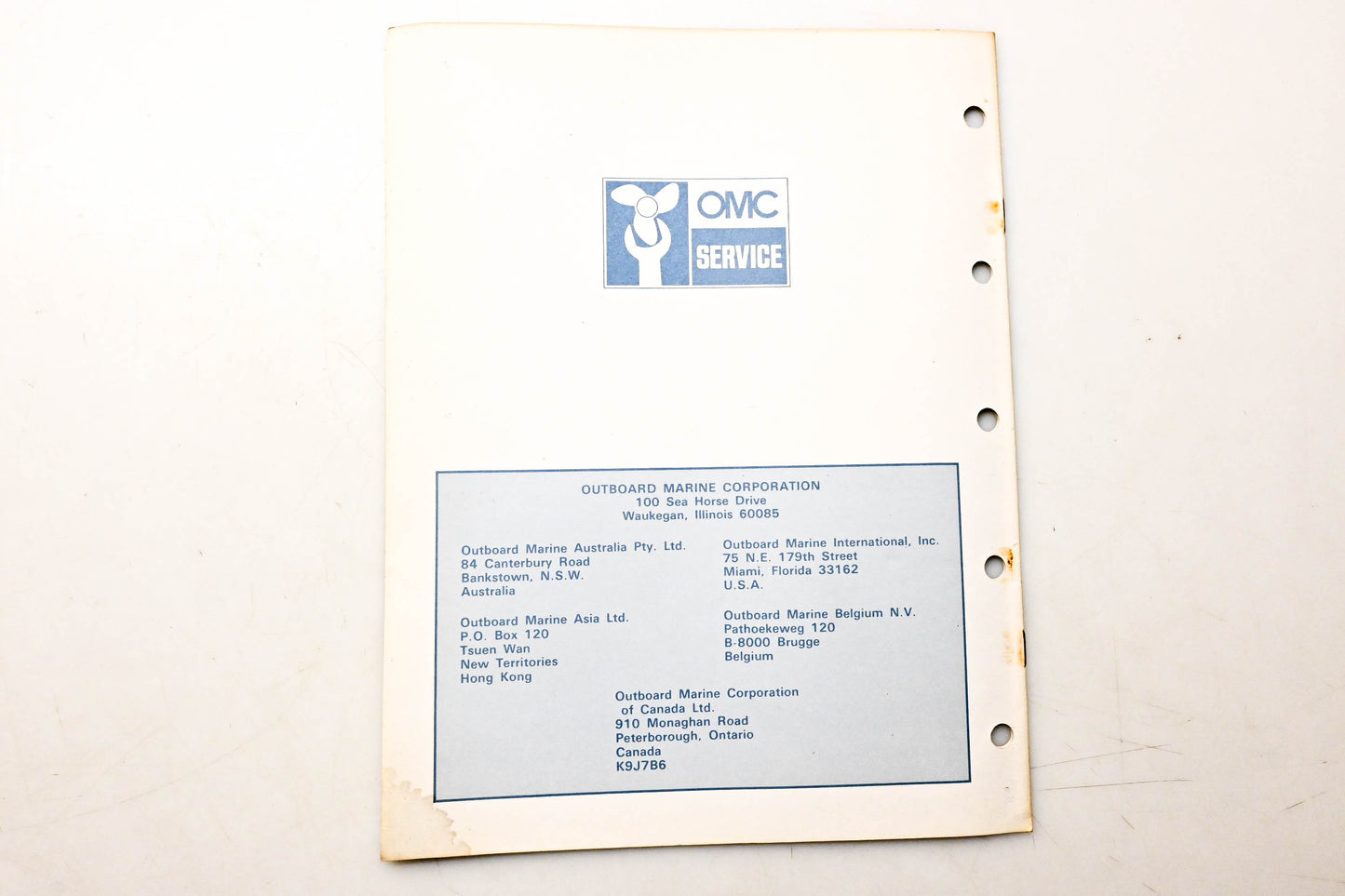 OMC 392984 Parts Catalog 4 Models