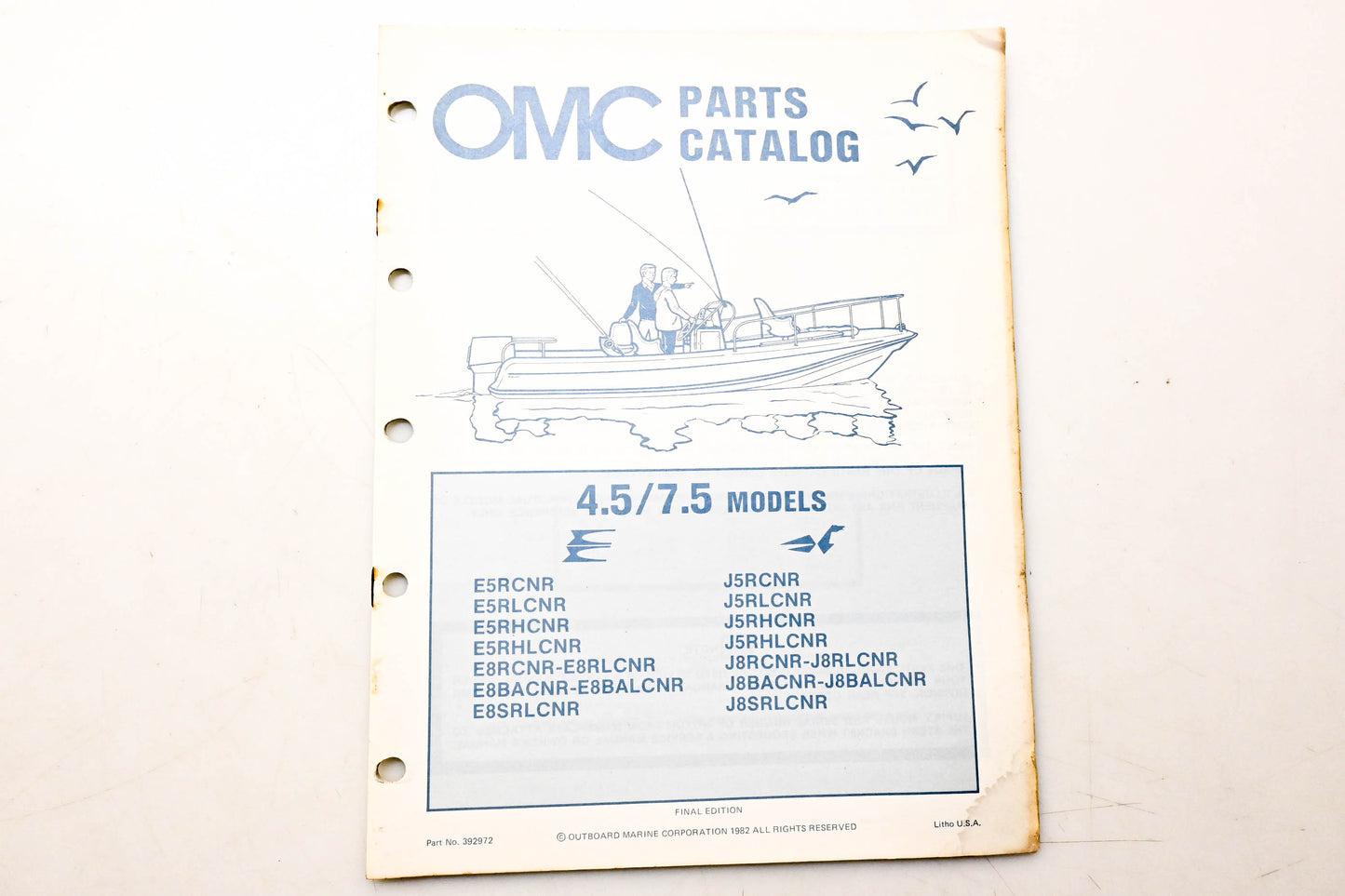 OMC 392972 Parts Catalog 4.5/7.5 Models