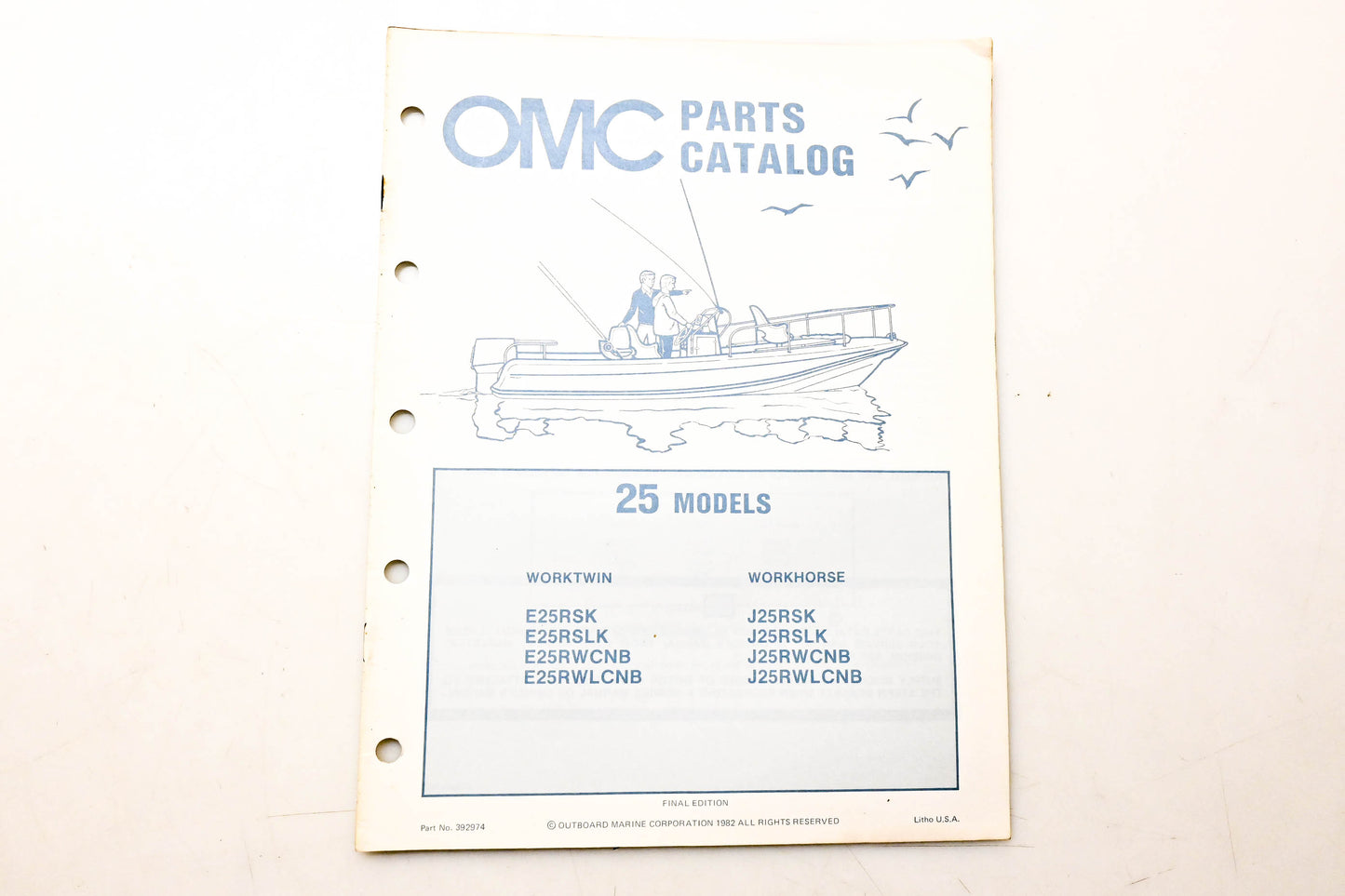 OMC 392974 Parts Catalog 25 Models
