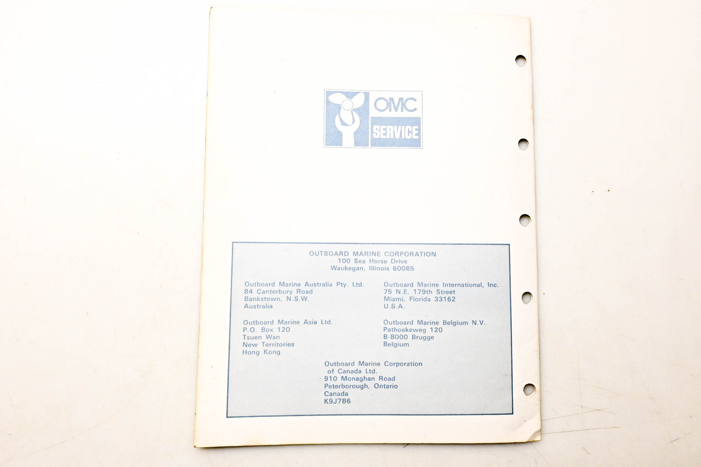 OMC 392978 Parts Catalog 40 Models