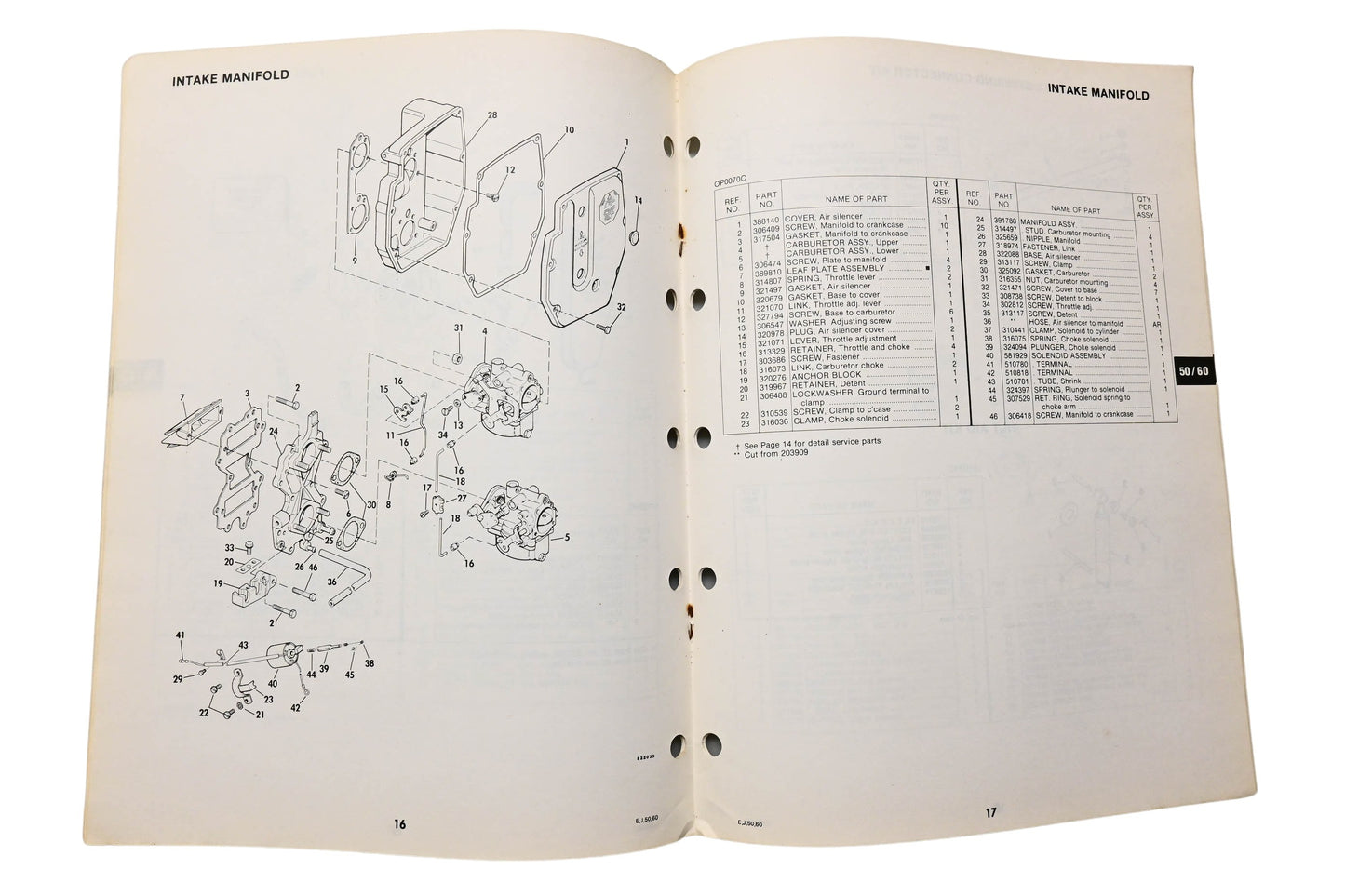 OMC 392973 Parts Catalog 50/60 Models