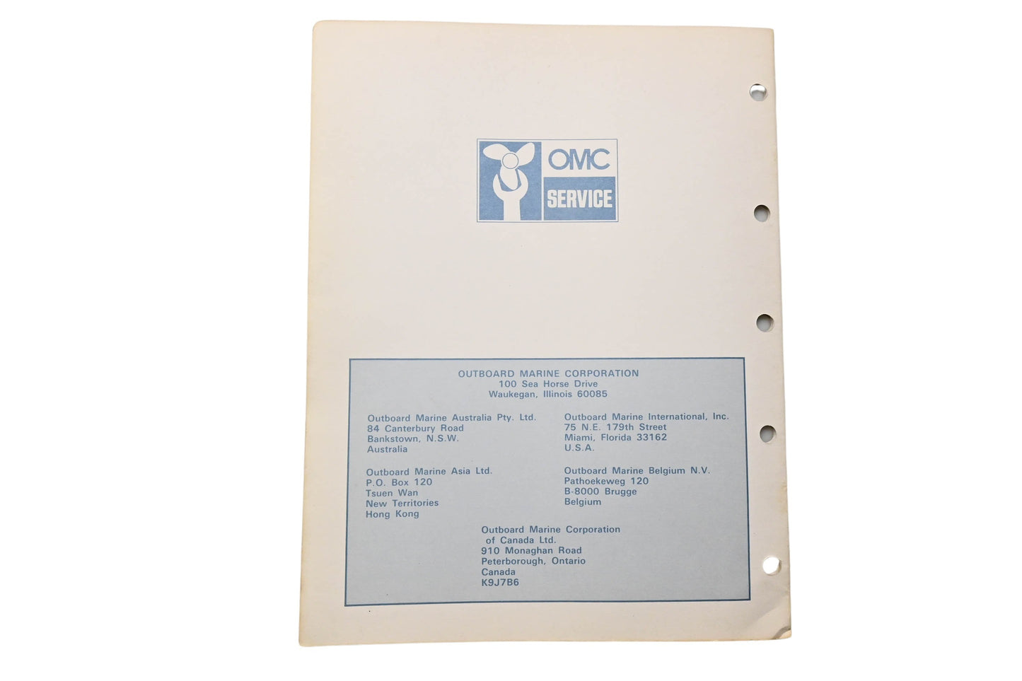 OMC 392973 Parts Catalog 50/60 Models