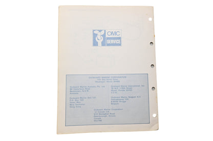 OMC 392980 Parts Catalog V-4 Models