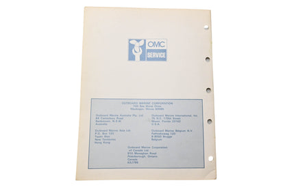 OMC 392981 Parts Catalog V-6 Models