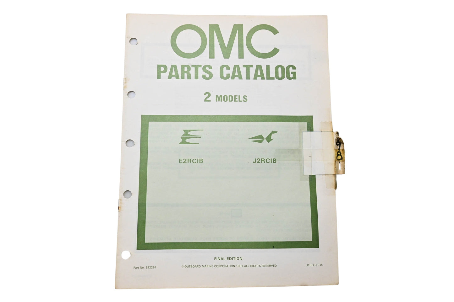 OMC 392297 Parts Catalog 2 Models