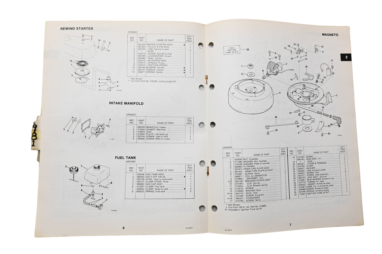 OMC 392297 Parts Catalog 2 Models