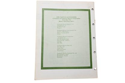 OMC 392300 Parts Catalog 4.5/7.5 Models