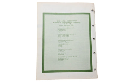 OMC 392301 Parts Catalog 9.9/15 Models