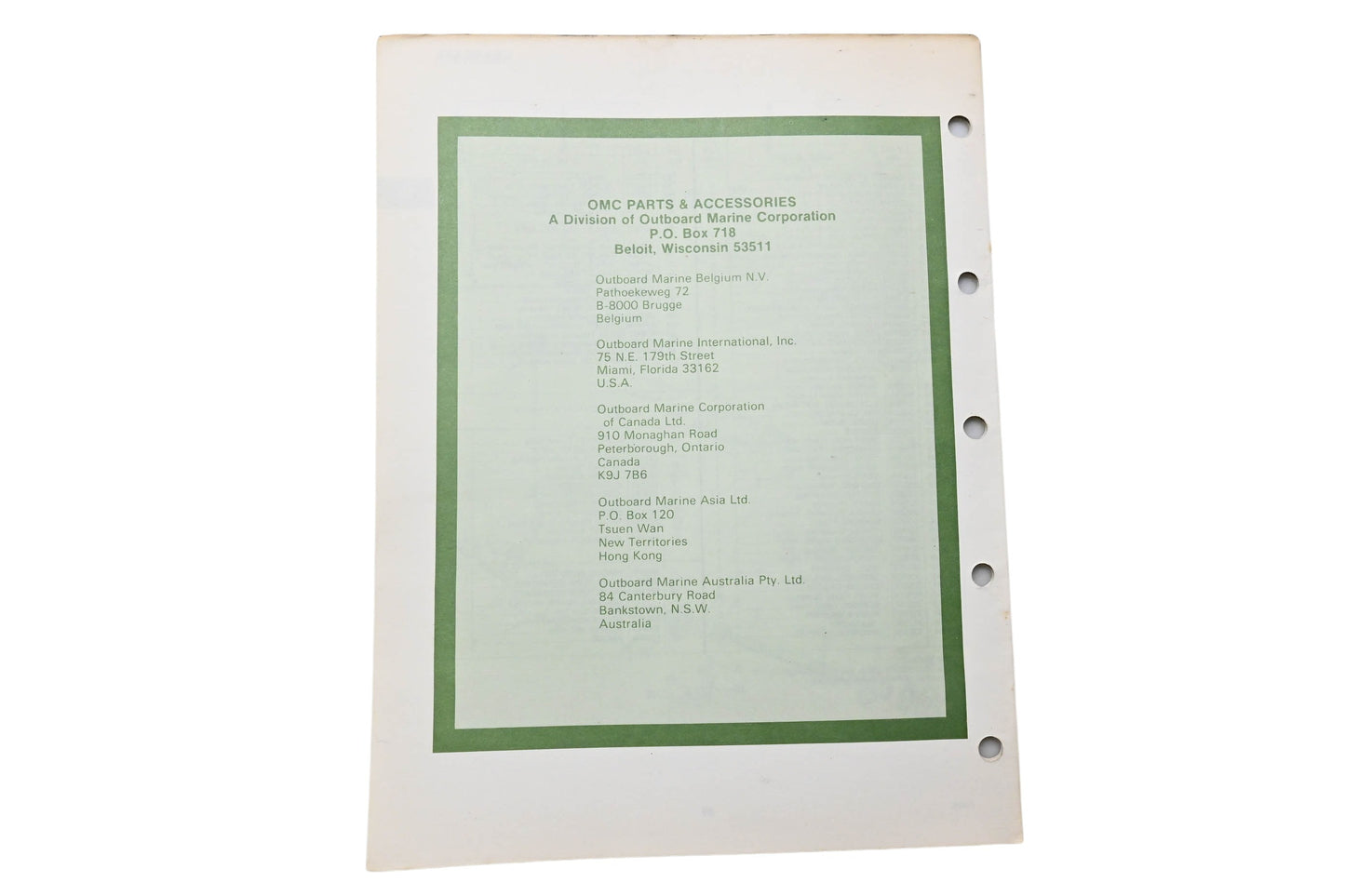 OMC 392504 Parts Catalog 25 Models