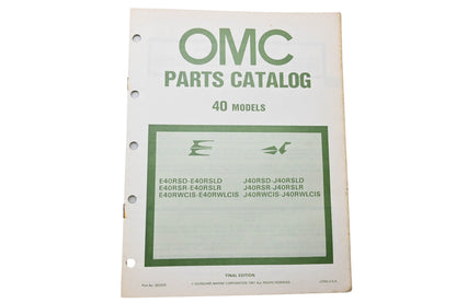 OMC 392505 Parts Catalog 40 Models