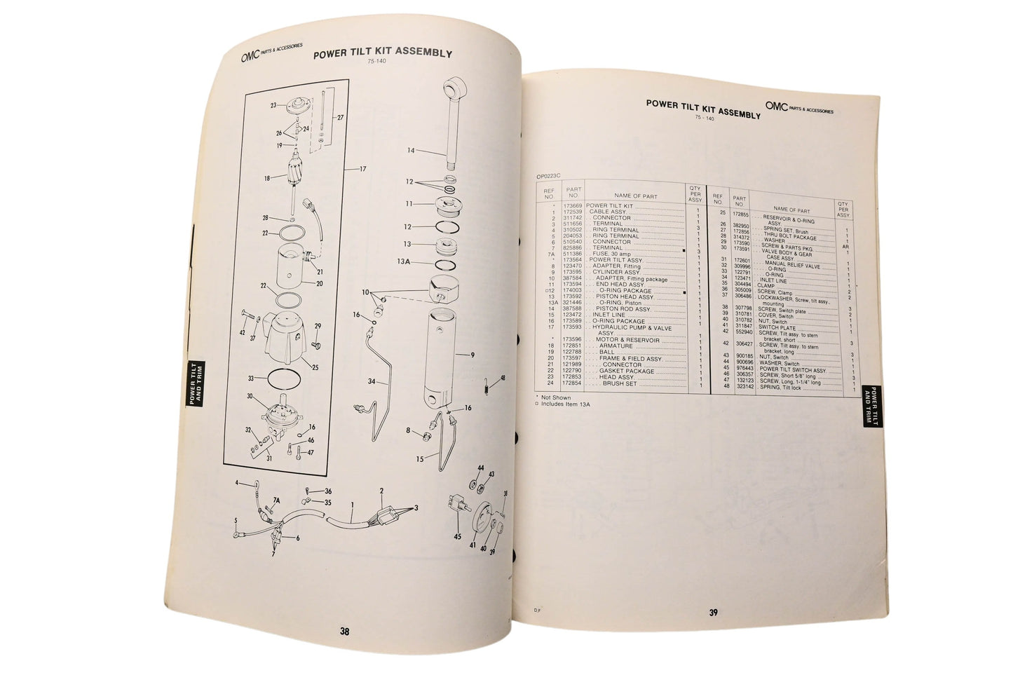 OMC 173976 Parts Catalog Accessories