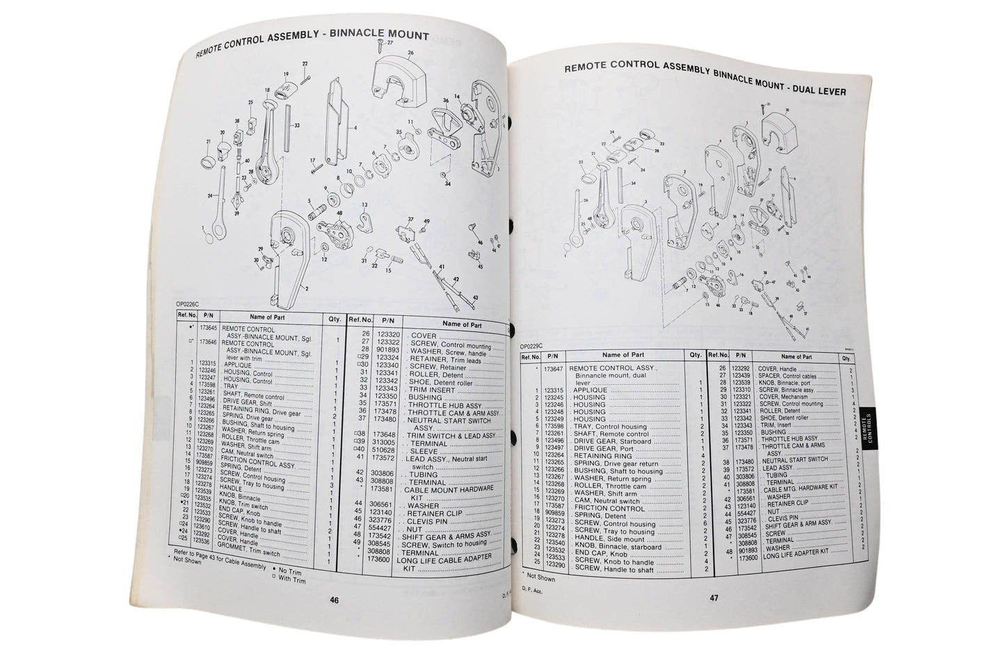 OMC 174182 Parts Catalog Accessories