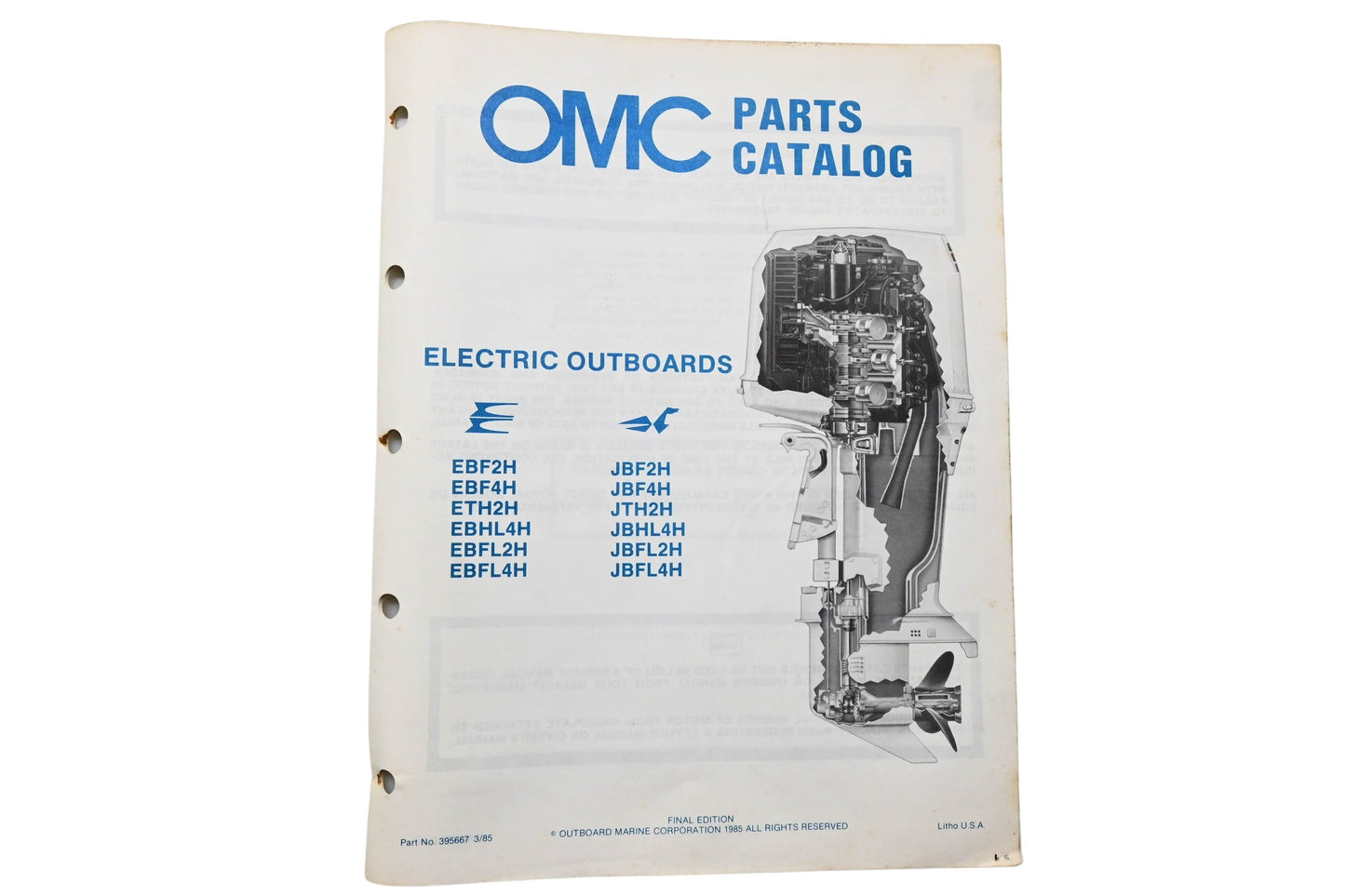 OMC 395667 Parts Catalog Electric Outboards