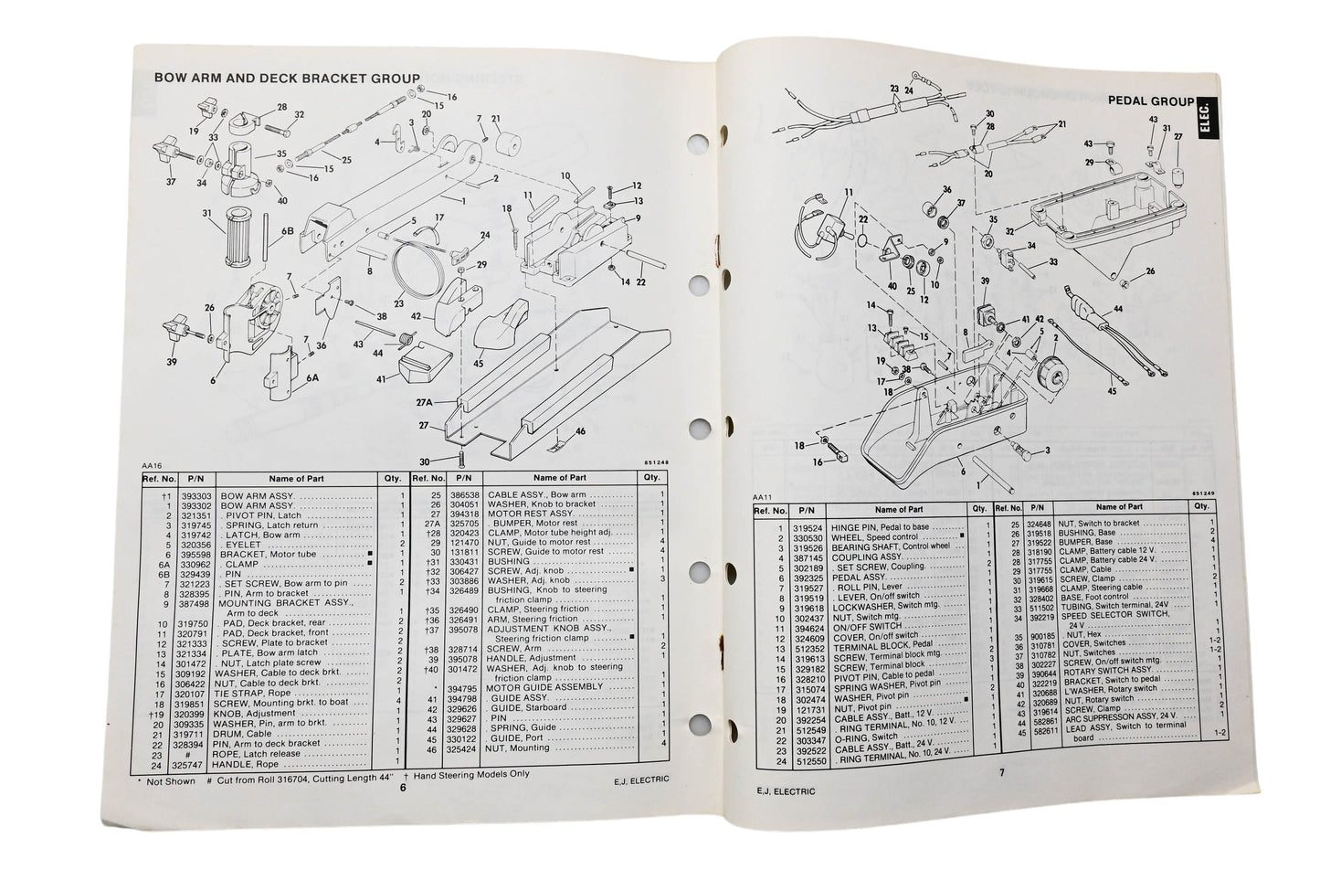 OMC 395667 Parts Catalog Electric Outboards