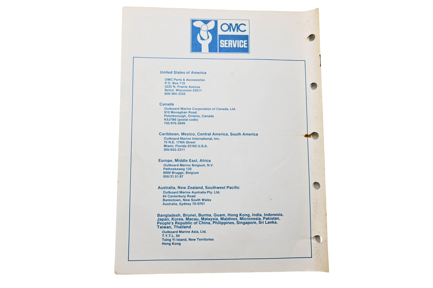 OMC 395671 Parts Catalog 9.9/15 Models