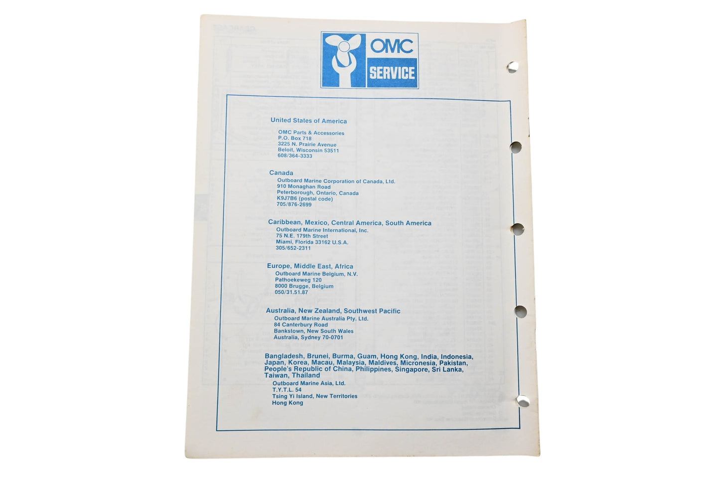 OMC 395672 Parts Catalog 9.9/15 Models