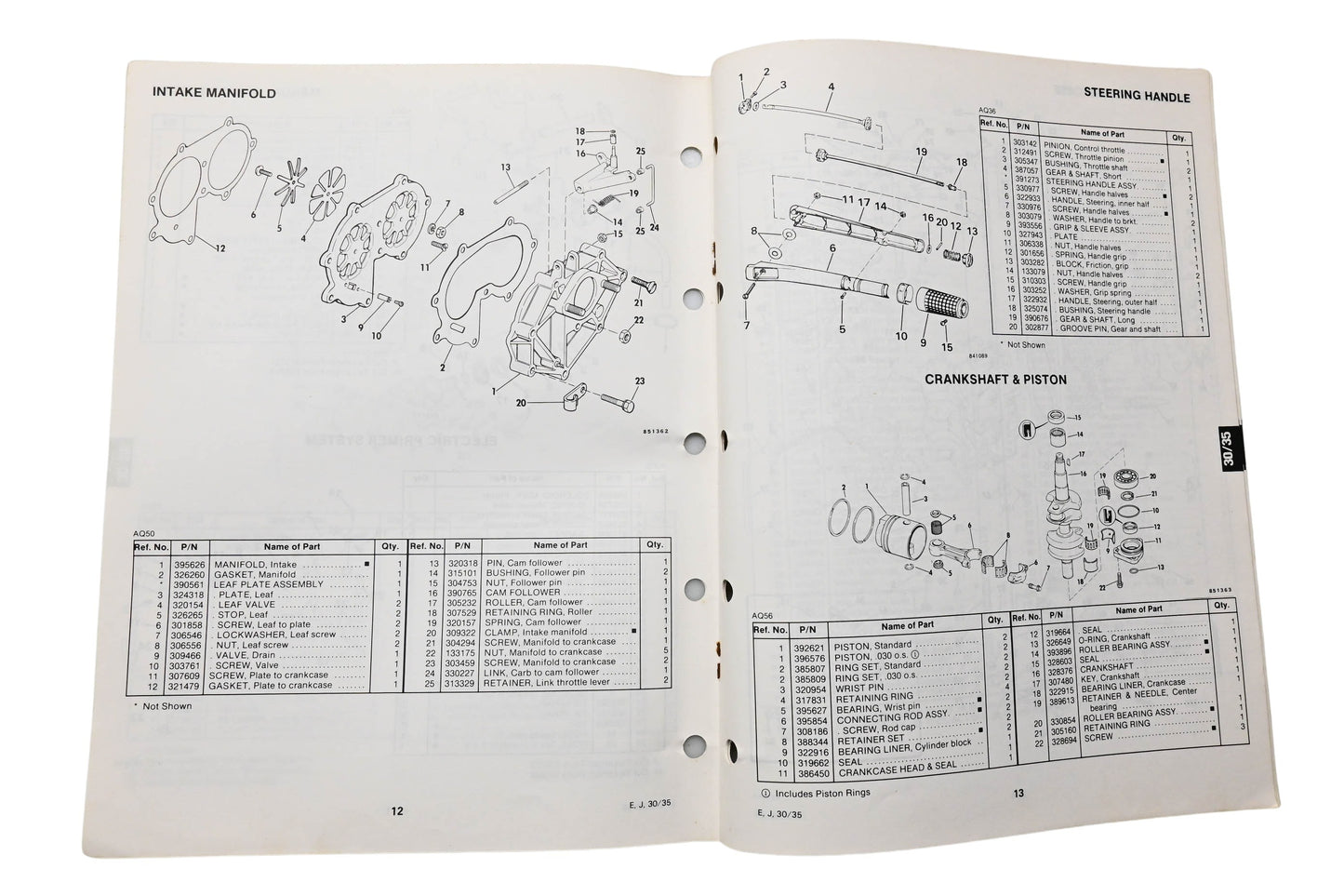 OMC 395674 Parts Catalog 30/35 Models