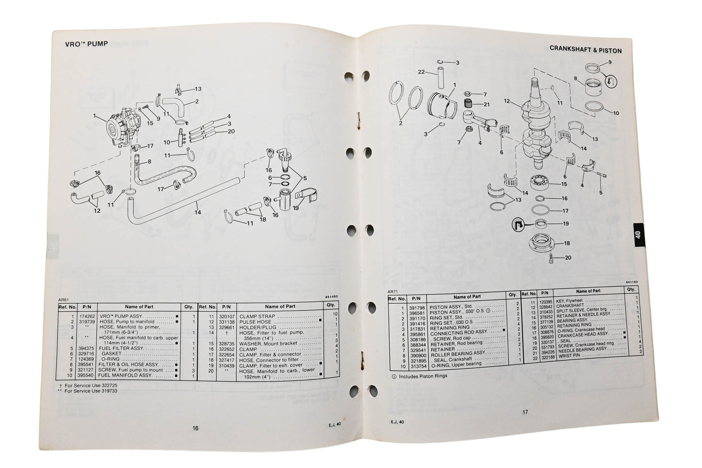OMC 396187 Parts Catalog 40 Models