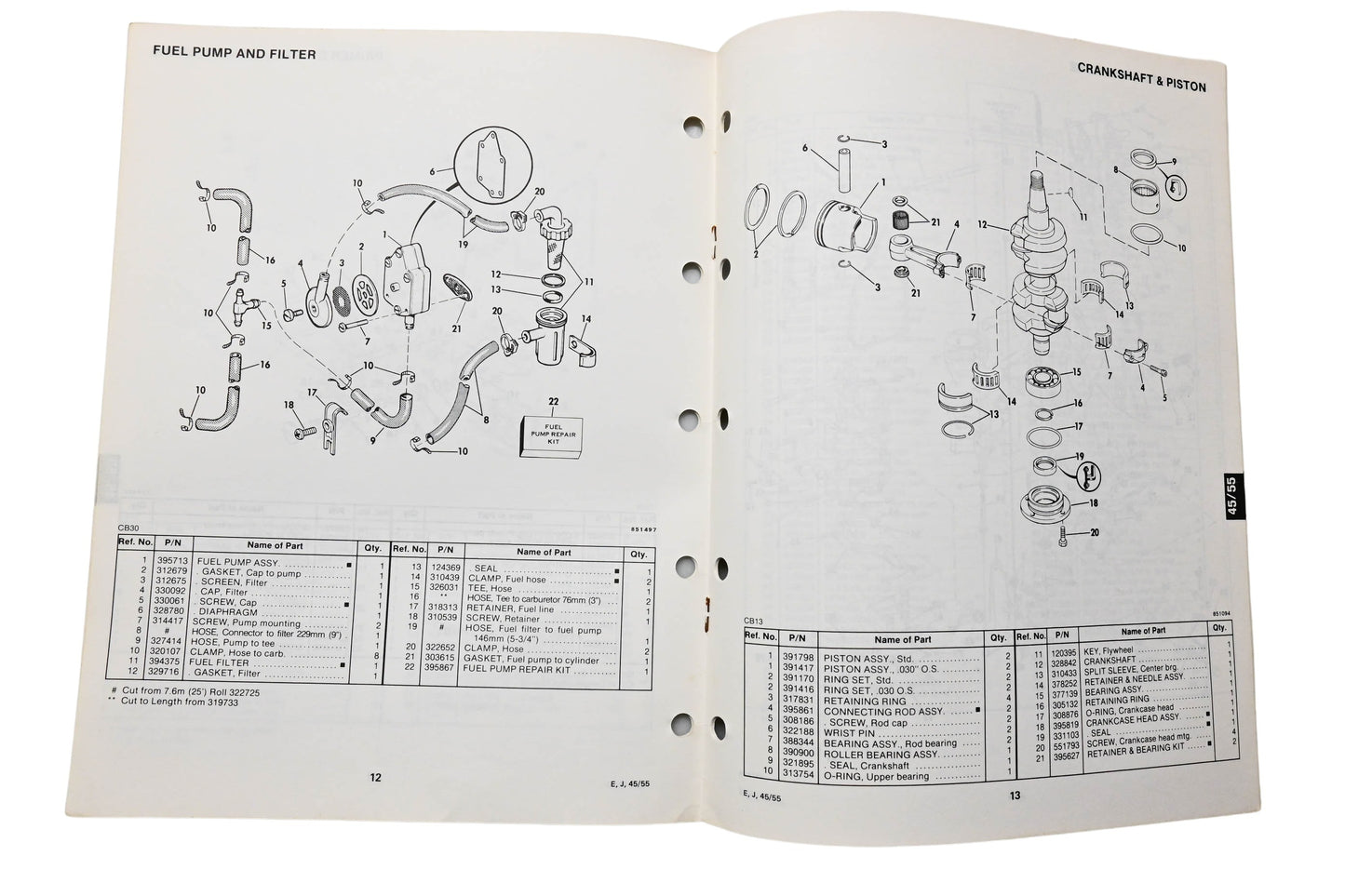 OMC 395677 Part Catalog 45/55 Models