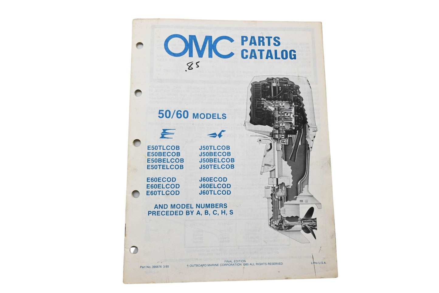 OMC 395676 Parts Catalog 50/60 Models