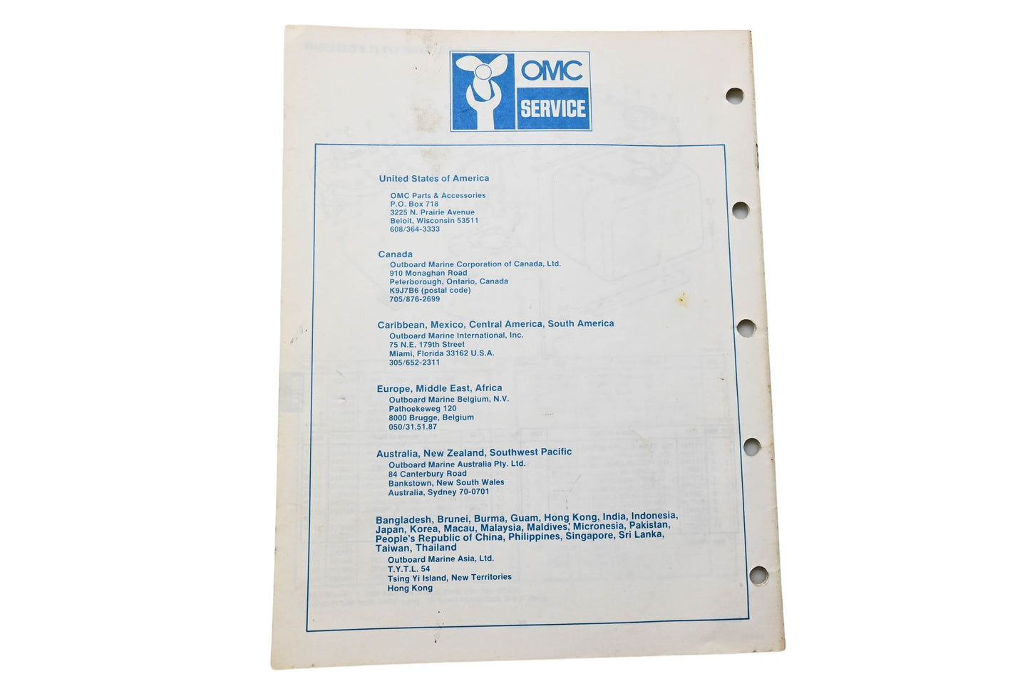 OMC 395676 Parts Catalog 50/60 Models