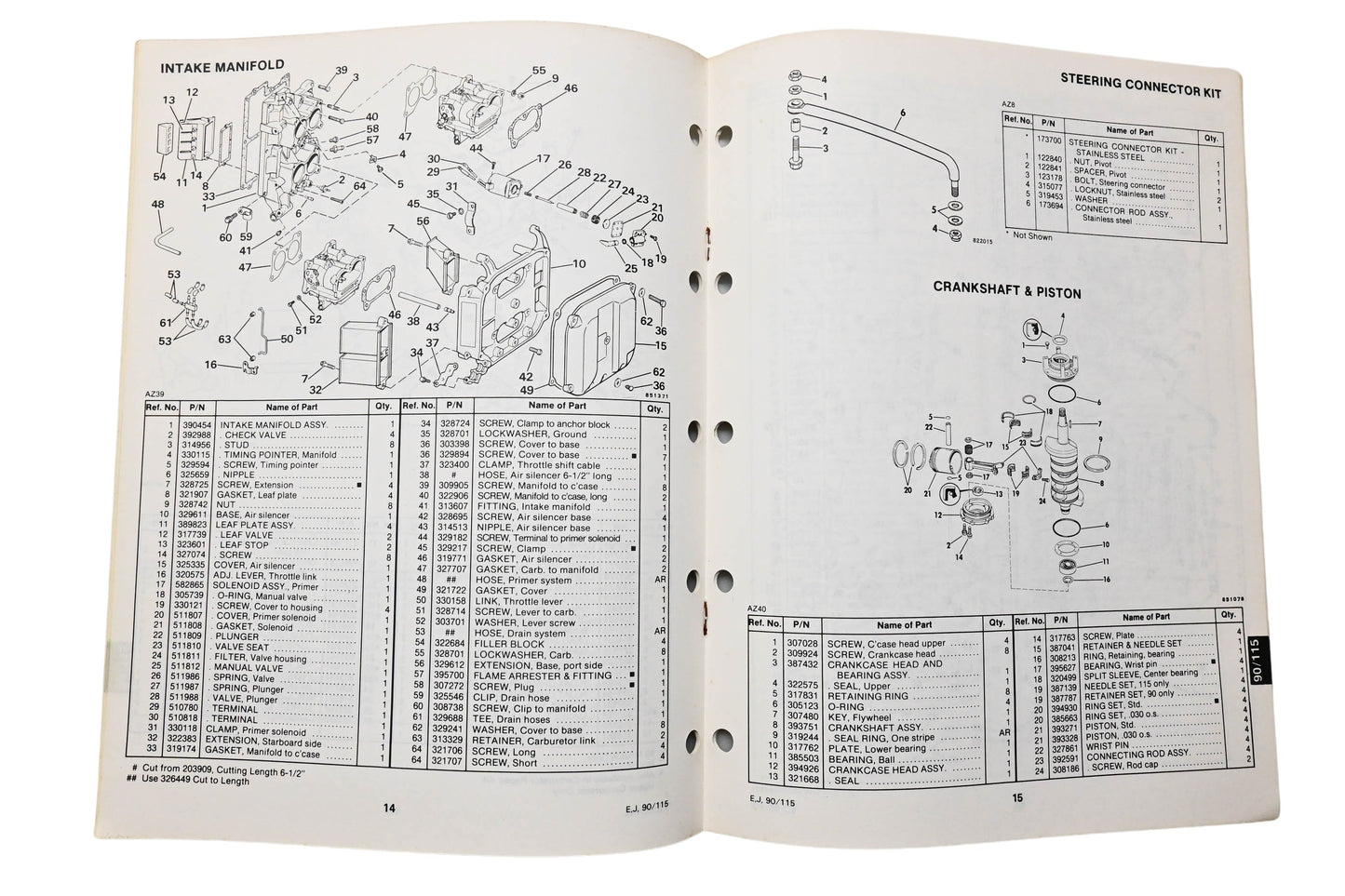 OMC 395680 Parts Catalog 90/115 Models