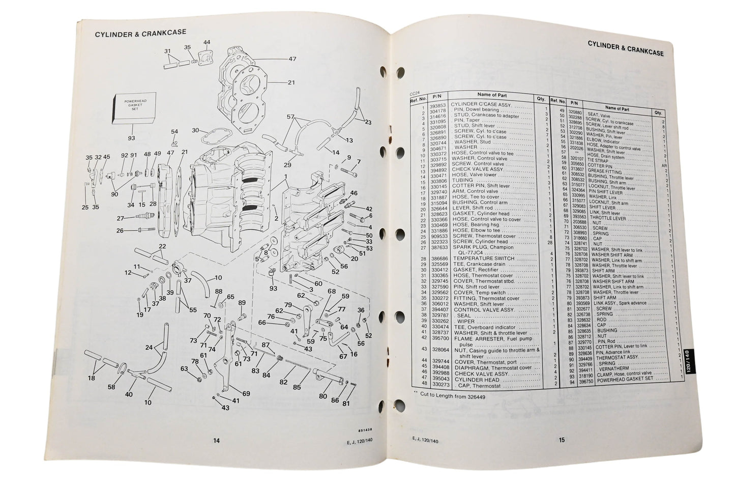 OMC 395682 Parts Catalog 120/140 Models