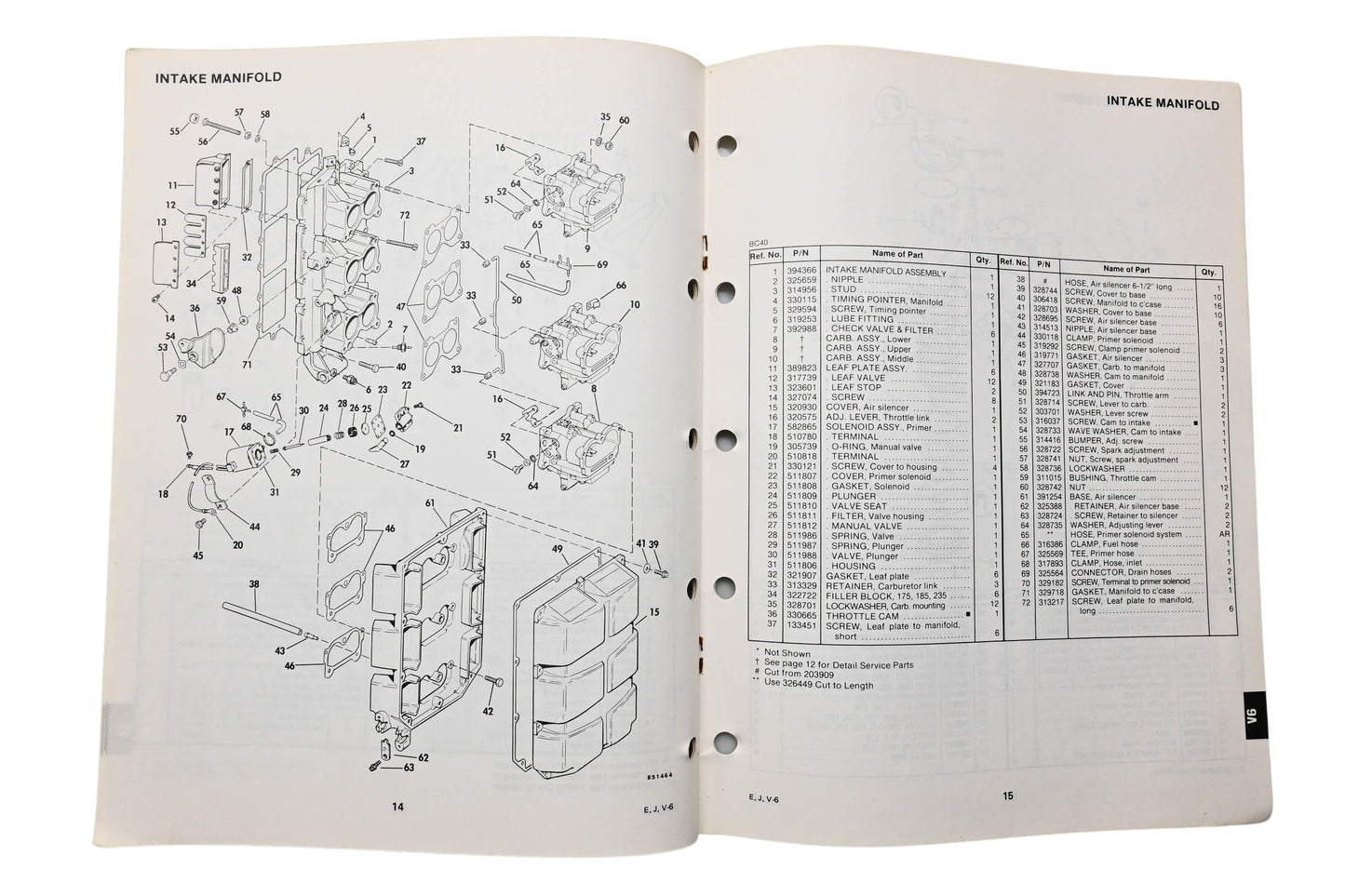 OMC 395683 Parts Catalog V-6 Models