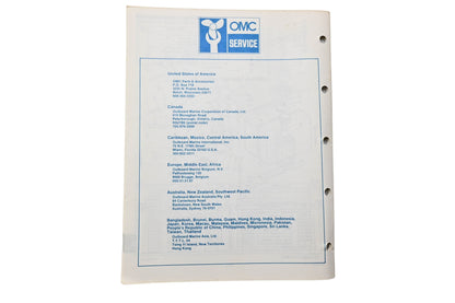 OMC 395683 Parts Catalog V-6 Models