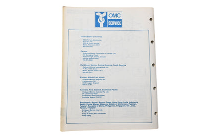 OMC 395684 Parts Catalog V-6 Models