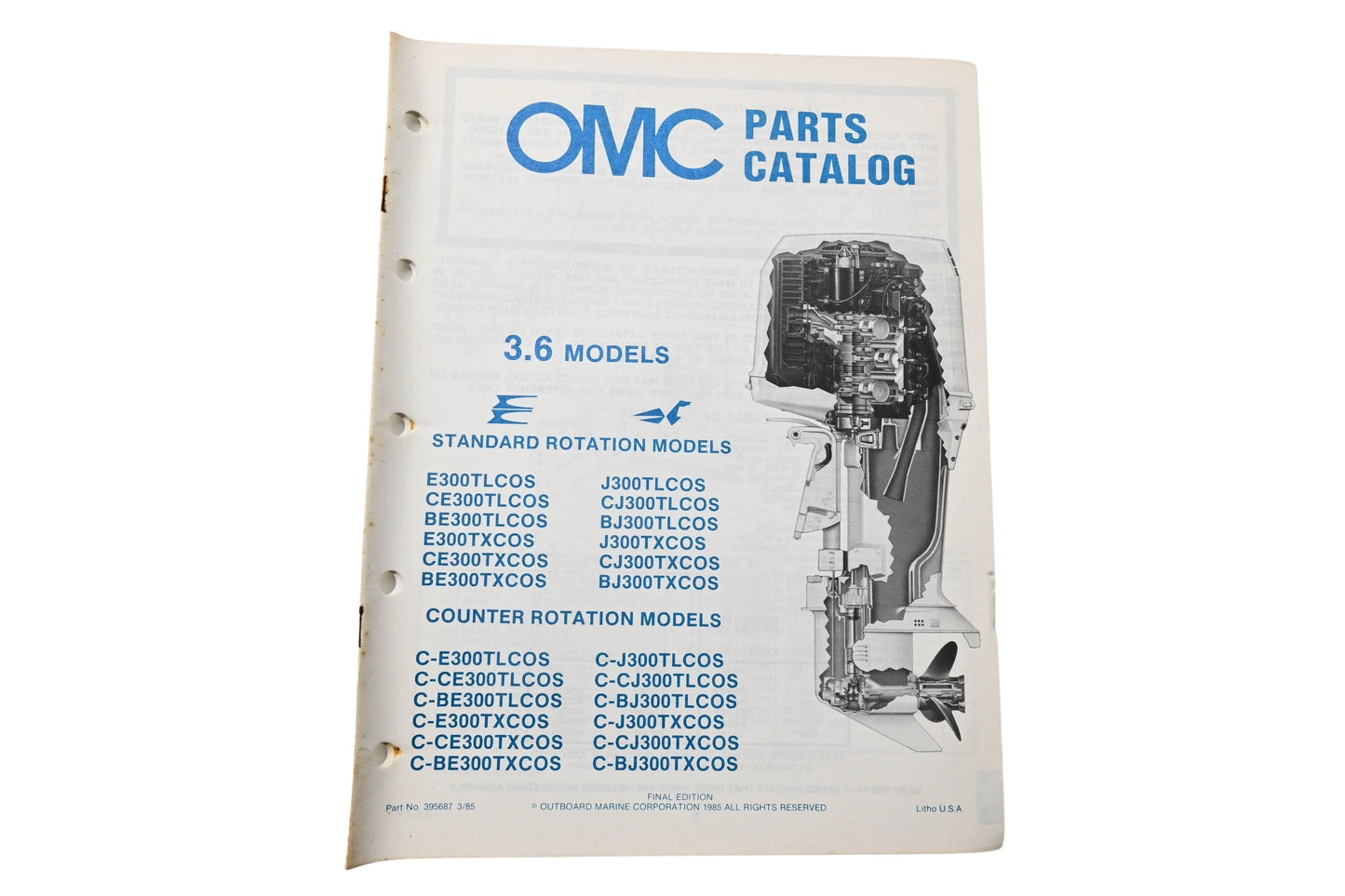 OMC 395687 Parts Catalog 3.6 Models