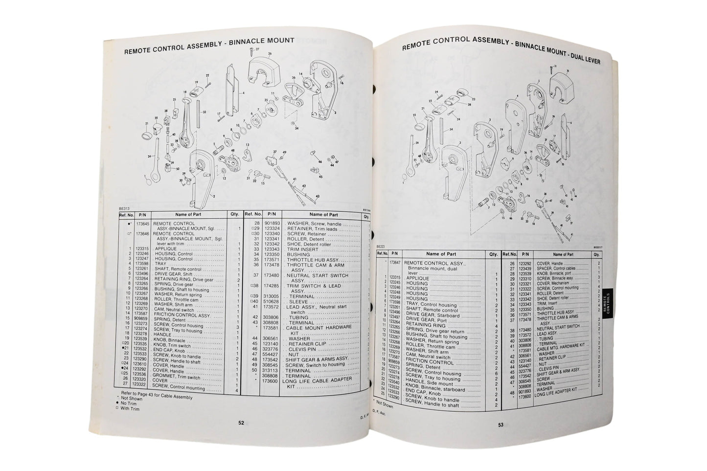 OMC 174266 Parts Catalog Accessories