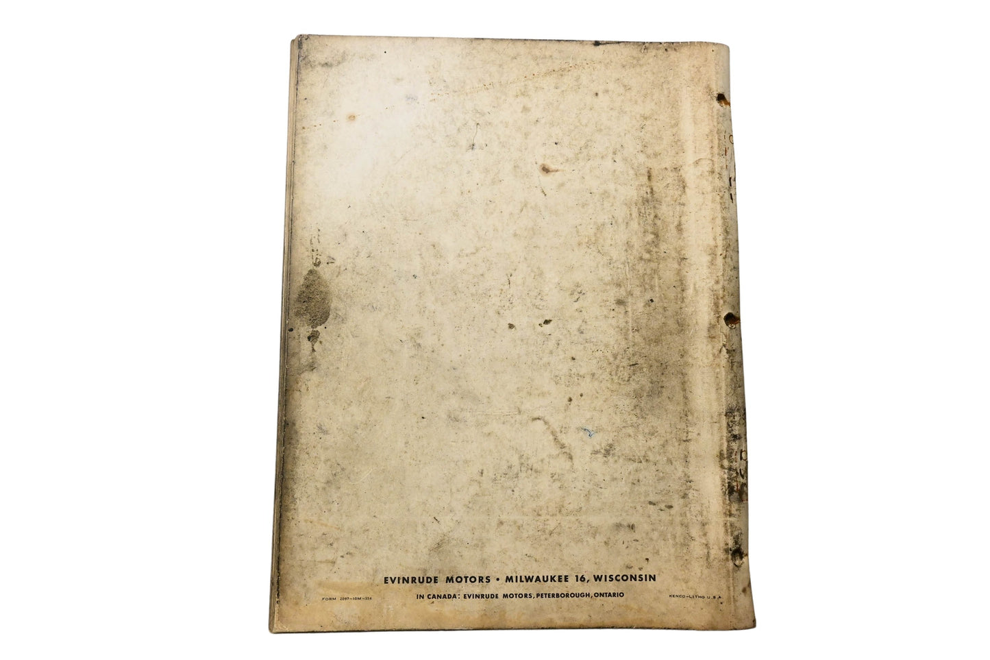 Evinrude 2097-10M-354 1954 Complete Parts Catalog Evinrude Lightwin