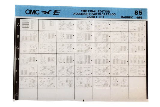 OMC MABHDC 1985 Final Edition Accessory Parts Catalog Microfiche