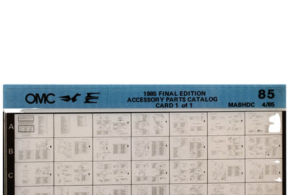 OMC MABHDC 1985 Final Edition Accessory Parts Catalog Microfiche