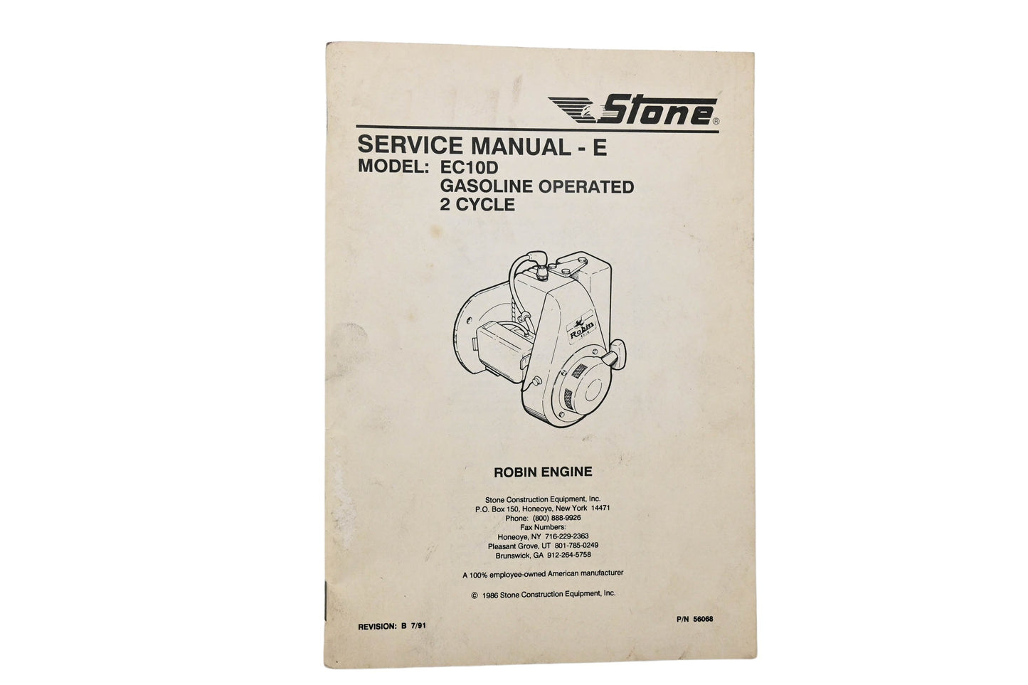 Stone 56068 Service Manual E