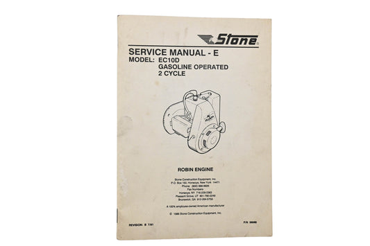 Stone 56068 Service Manual E