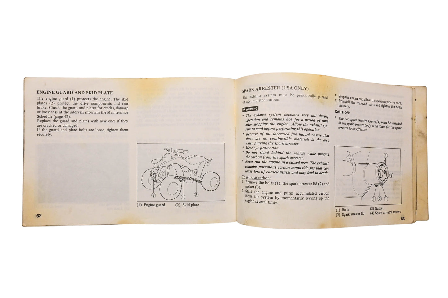 OEM Honda 31HB9620, 00X31-HB9-6200, 20008710J Owner's Manual 88 TRX 250R Fourtrax 250R