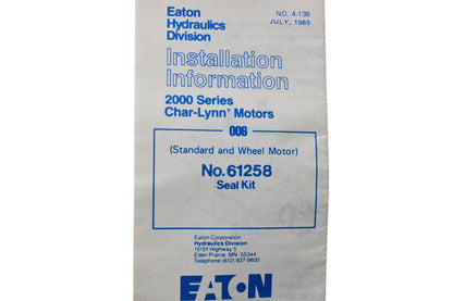 Eaton 61258 Seal Kit NOS