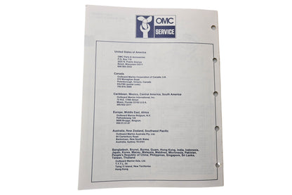 OMC 398615 Parts Catalog 4 Models