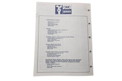 OMC 398618 Parts Catalog 5/6/8 Models
