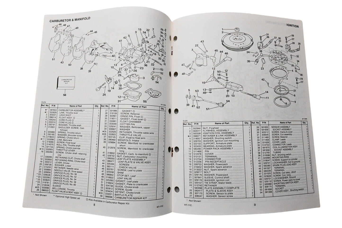 OMC 398849 Parts Catalog EKT-11C JKT-11C
