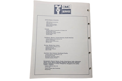 OMC 398623 Parts Catalog 35/40/50 Models