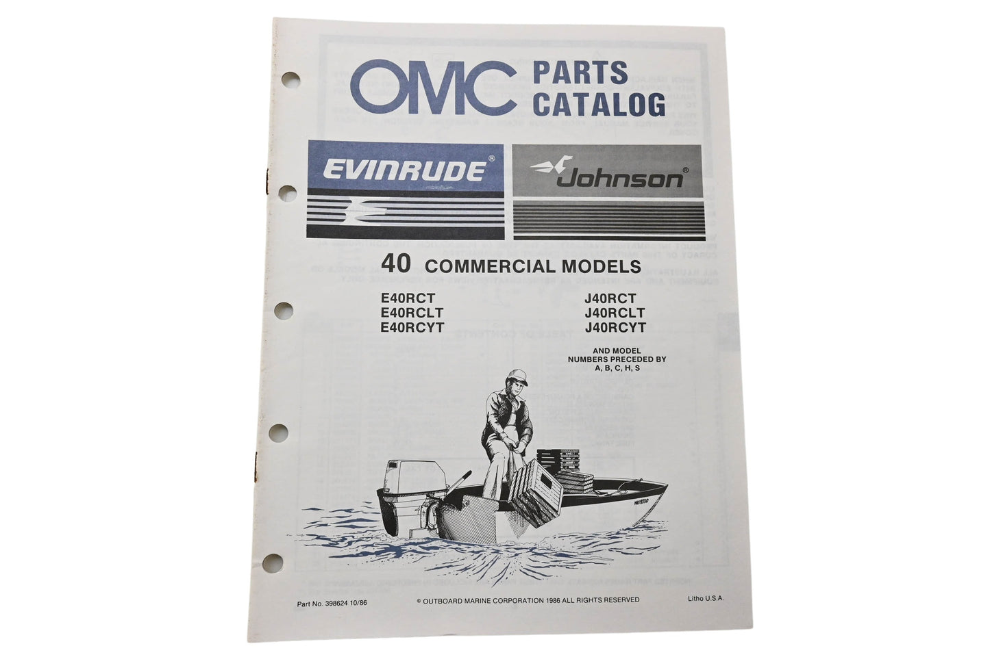 OMC 398624 Parts Catalog 40 Commercial Models