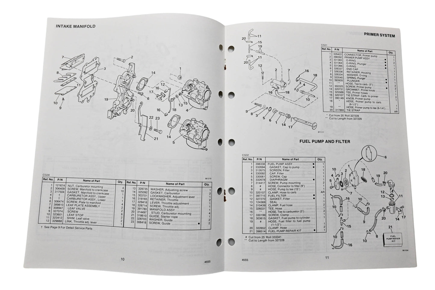 OMC 398854 Parts Catalog ERT-11C JRT-11C