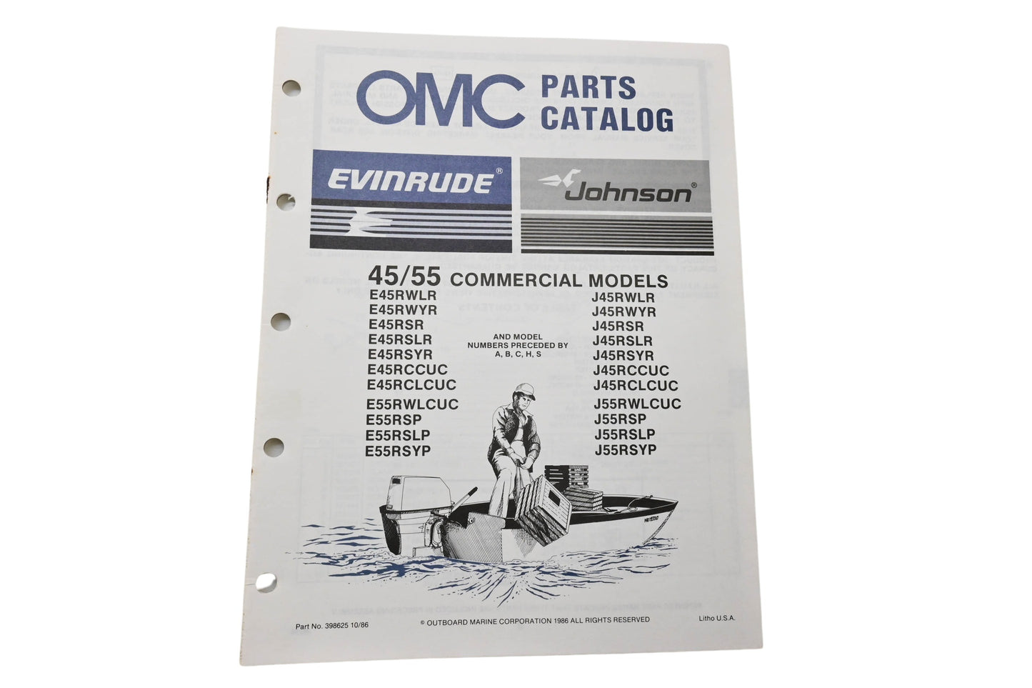 OMC 398625 Parts Catalog 45/55 Commercial Models