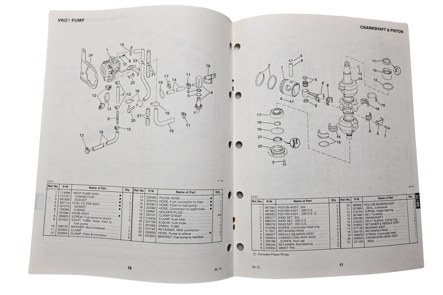 OMC 398626 Parts Catalog 60/75 Models