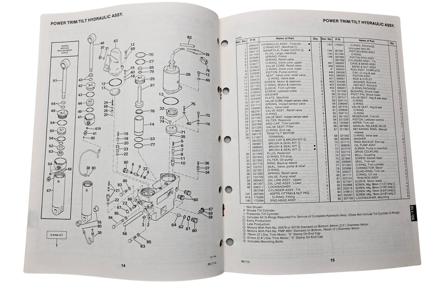 OMC 398629 Parts Catalog 90/110 Models